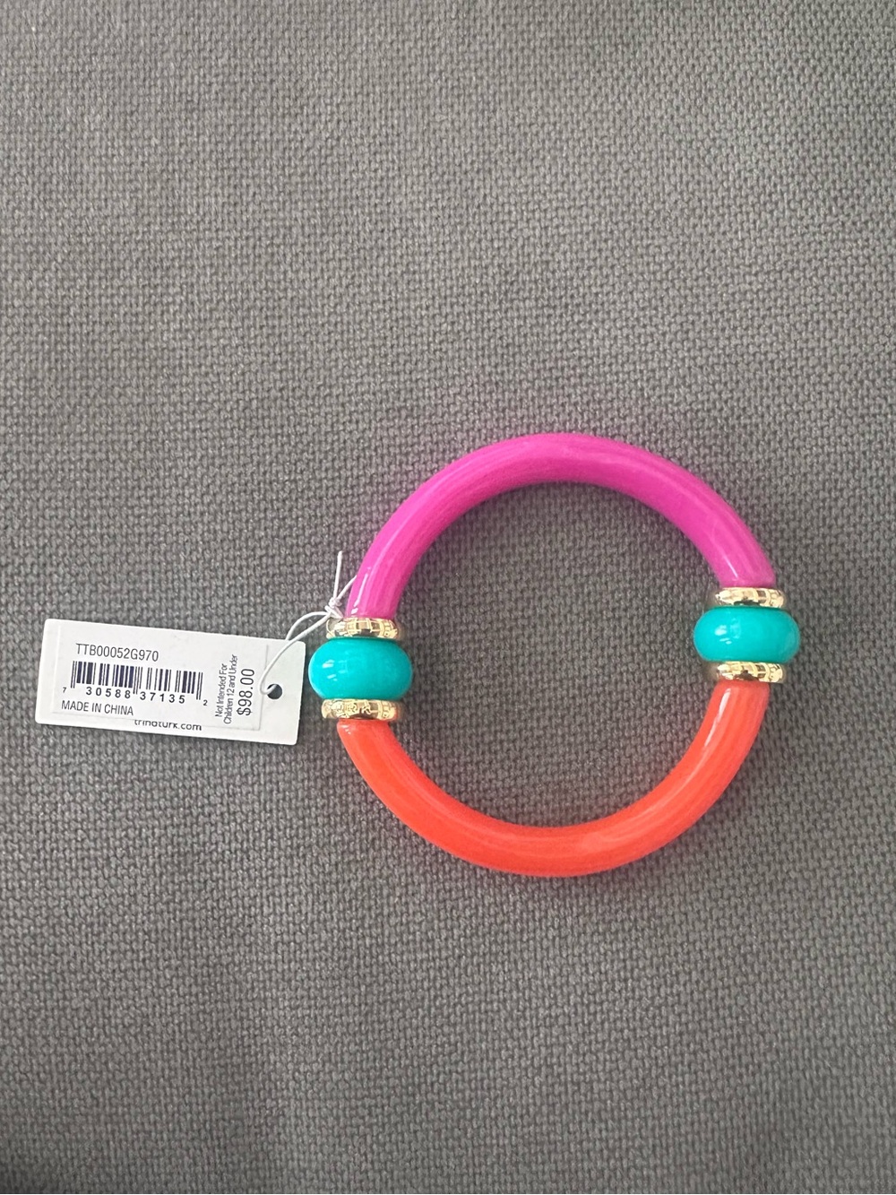 NWT TRINA TURK Pink, Orange and Turquoise Bracelet